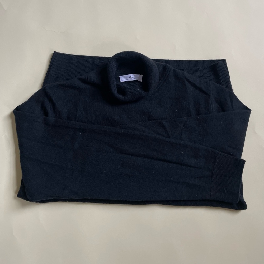 MR.PORTER: M, Black, Slim Fit Marino Wool Roll Neck Sweater